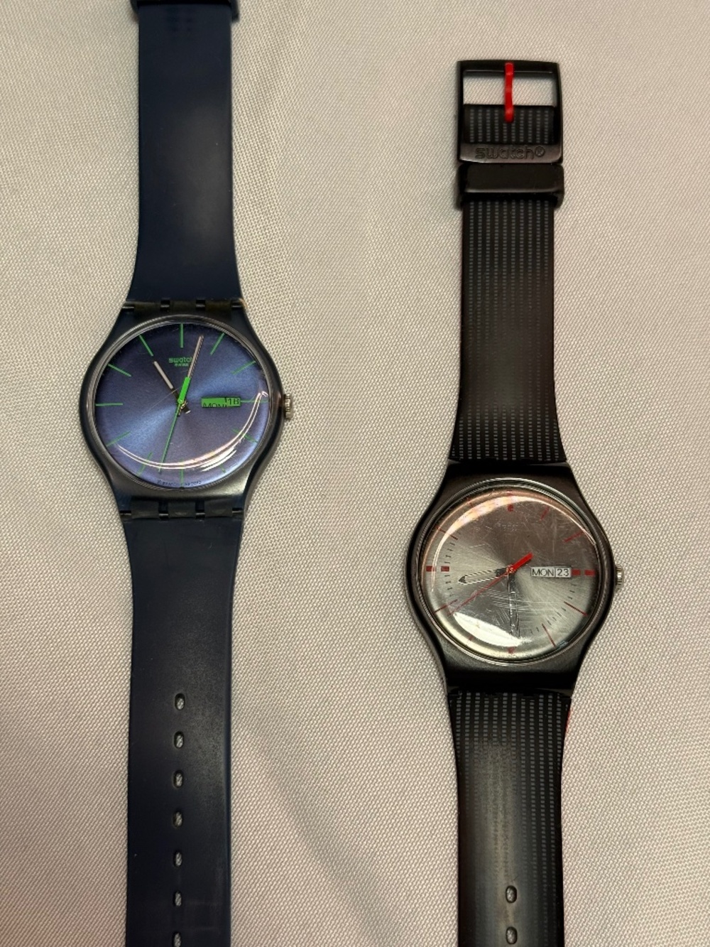 Vintage Swatch Watch Lot of 2 Older Models For Parts or Repair